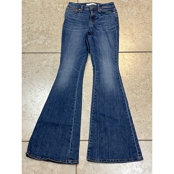 Ella Moss Denim - Ella Moss High Rise Flare Jeans Size 24 Blue Wash Classic Stretch‎ Denim